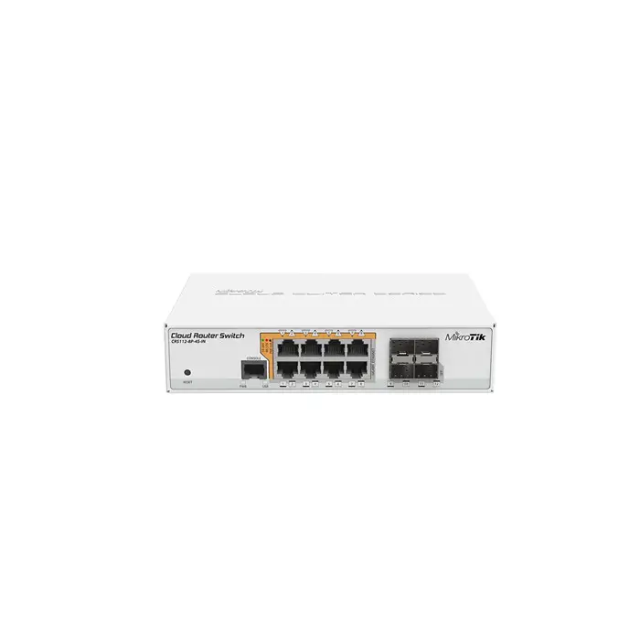 MikroTik CRS112-8P-4S-IN 8x Gigabit Ethernet Smart Switch with PoE-out, 4x SFP cages