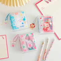 20 feuilles, 40 pochettes, mini album photo de 3 pouces, classeur transparent à 3 anneaux pour photocartes avec pendentif mignon, livre de rangement pour photocartes Kpop