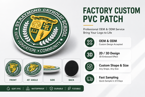 Patchs en caoutchouc PVC personnalisés en gros, patchs en silicone 3D en relief avec logo pour vêtements et sacs à dos, approvisionnement direct usine - Product Image 2