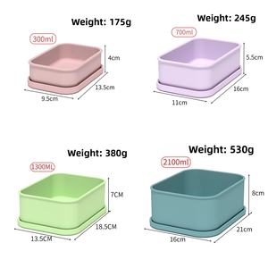 Set di Contenitori per Alimenti in Silicone Senza BPA con Coperchio Ventilato, Lavabili in Lavastoviglie, Utilizzabili in Microonde e Congelatore - Product Image 2