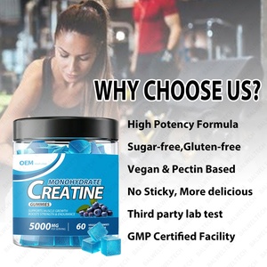 Gomitas de Creatina Monohidrato de Marca Privada OEM/ODM para Hombres y Mujeres, Creatina con Sabor y Masticable para el Crecimiento Muscular - Product Image 6