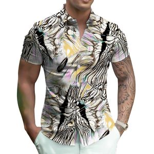 Meilleure vente Slim Fit formelle chemise à col en V pour hommes Camisa De Praia haut de gamme hawaïen homme chemise Chemise <span class=keywords><strong>Hawaienne</strong></span> vêtements de créateurs - Product Image 1