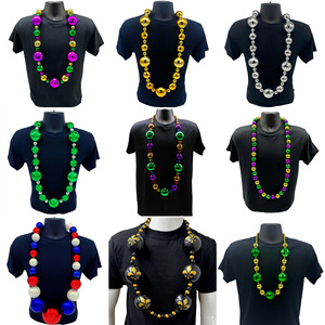 Collana di Perle Metalliche Arcobaleno da 44 Pollici, 20mm 40mm 60mm, Gioielli Premium per Parate Pride, Mardi Gras, Festival Musicali e Feste - Product Image 5