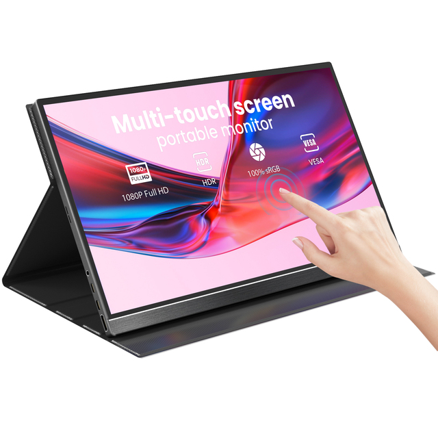 15.6 Inch FHD 1920*1080 Portable Monitor Touch Screen USB Type-C IPS LCD Gaming Monitor for Laptop