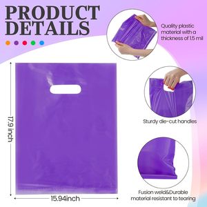 Bolsas de Plástico Grandes de 16 x 18 Pulgadas con Asa Troquelada Desechables para Compras Comerciales - Product Image 2