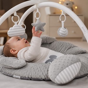 <span class=keywords><strong>Tapis</strong></span> d'éveil <span class=keywords><strong>de</strong></span> luxe gris en minky pour bébé, <span class=keywords><strong>tapis</strong></span> <span class=keywords><strong>de</strong></span> jeu rembourré en forme d'ours en peluche, centre d'apprentissage sensoriel <span class=keywords><strong>de</strong></span> style nordique, cadeau pour nouveau-né - Product Image 3