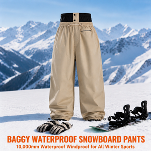 Pantalons de ski imperméables 10000 mm, pantalons de <span class=keywords><strong>snowboard</strong></span> amples, vêtements d'hiver pour hommes et femmes, vente en gros - Product Image 1