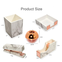Organiseurs de bureau en acrylique, accessoires d'organisation de bureau 7 en 1 pour la maison