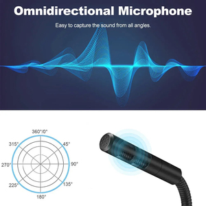 Universal Flexible Desktop Mini USB Stand Microphone for Laptop PC <strong>Computer</strong> <strong>Mic</strong> USB Desktop Microphone - Product Image 2