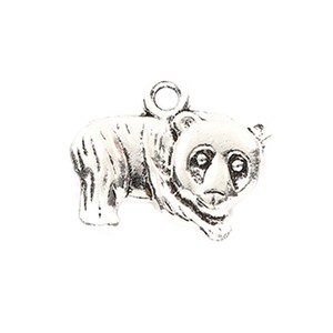 Colgante de Oso <span class=keywords><strong>Panda</strong></span> 3D de Aleación de Zinc con Acabado Plata Antigua para Souvenir de Zoológico y Fabricación de Joyería - Product Image 2