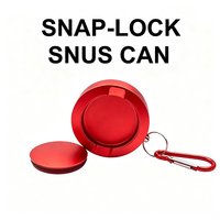 Boîte à snus personnalisée en métal, boîte à snus en aluminium usinée CNC avec mousqueton, support à snus professionnel pour l'extérieur, OEM/ODM