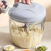 Petit hachoir manuel à cordes avec 5 lames en silicone pour légumes, trancheuse, hachoir, râpe, outil à légumes et fruits à petits trous
