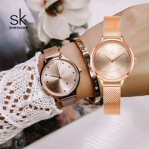 Reloj de pulsera de cuarzo ligero de lujo para mujer, banda milanesa de oro rosa, resistente al agua, equipado con movimiento japonés - Product Image 5