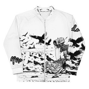 Giacca Bomber Vintage Unisex in Pelle - Impermeabile con Cerniera e Colletto Rialzato - Product Image 3