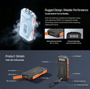 แบตเตอรี่สำรอง Blackview ความจุ 10000mAh ดีไซน์ทนทาน สำหรับ Blackview Terra 10 - Product Image 3