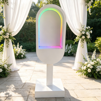 Cabine téléphonique décorative avec enregistrement vocal pour mariage, support de livre d'or audio