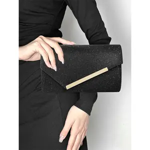 Clutch Purse Evening Bag For Women Prom Classic Sparkling Handbag With Detachable Chain