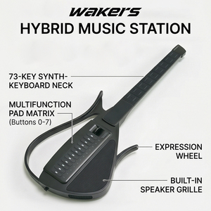 Guitarra Eléctrica sin Cuerdas Wakers con Altavoz Incorporado, Acompañamiento Automático, Batería de Larga Duración para Principiantes, Incluye Todos los Niveles de Habilidad - Product Image 4