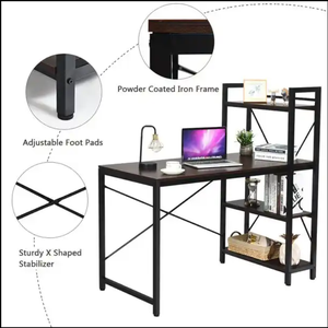 संपूर्ण बिक्री फैशन शीर्ष खाद कार्यकारी कार्यालय कंप्यूटर डेस्क, जो सर्वोत्तम गुणवत्ता वाली अलमारियों के साथ समायोज्य ऊंचाई - Product Image 2