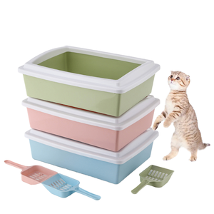 Pelle à litière pour <span class=keywords><strong>chat</strong></span> gratuite, pratique et facile à nettoyer, outil de nettoyage pour animaux de compagnie, plus grande taille de 20L, bac à litière en plastique épaissi semi-fermé - Product Image 1