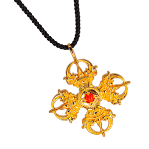 Pendentif en argent 925 UM Jewelry avec agate et filament, plaqué or 18 carats, forme de fleur, pour homme et femme, à porter au quotidien, cadeau d'anniversaire de mariage - Product Image 2