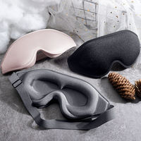 Memoria personalizada Sin presión de espuma Estéreo sin costuras Extraíble Sleeping Blackout 3D Sleep Eye Mask