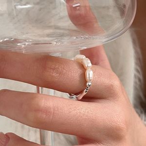 <b>Silver</b> Ruitai S925 Sterling <b>Silver</b> Pearl <b>Ring</b> Heart Shape Women's Everyday Wear Jewelry - Product Image 2
