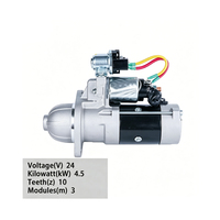 Motor de Arranque de 24 V y 4.5 kW, 10 Dientes, 3 Módulos, para Trabajo Pesado, para Motor Diésel, Camiones, Maquinaria de Construcción