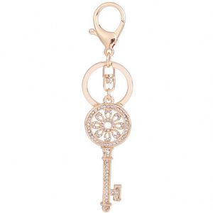 Elegant Rhinestone-Encrusted <b>Key</b> Pendant, Zinc Alloy Keychain with Sparkling Crystals for Women, Luxury Bag Charm & Car <b>Key</b> <b>Ring</b> - Product Image 5