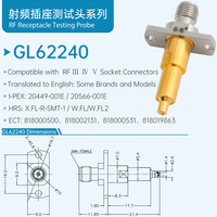 Sonda de prueba RF GL62240 con conector SMA hembra de montaje en brida, compatible con RF III IV V, para pruebas de módulos inalámbricos en PCB con zócalo SMT, de CC a 6 GHz