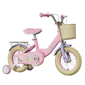 Vikabe Children's Bicycle 12 14 16 18 Inch With Basket And Training Wheels For <b>Kids</b> Age 3 Years And Older - Product Image 1