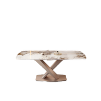 Ensemble de table de restaurant en pierre de luxe, écologique, pour restaurant, hôtel, design moderne, avec plateau en pierre frittée, chaise de restaurant