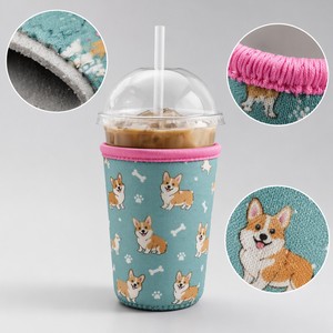 Manchon isotherme réutilisable en néoprène personnalisé pour tasses à café glacé, idéal pour boissons froides – Vente en gros - Product Image 6