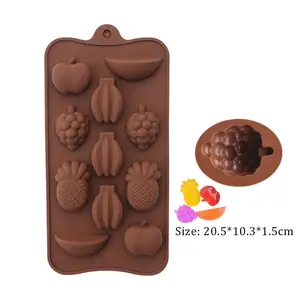 Silicone Ice Cube 11 THẬM CHÍ trái cây Cookie khuôn cho bánh sô cô la và kẹo Set bé Silicone Baking Chảo Silicone Baking khuôn