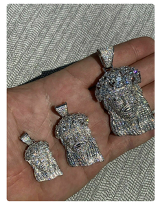 Pendentif personnalisé en moissanite et diamant, en argent sterling 925, bijoux hip-hop, collier tendance, breloque - Product Image 4