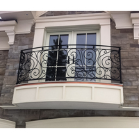 Garde-corps de balcon en acier galvanisé en fer forgé français garde-corps avant de fenêtre