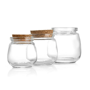 Fournisseur en gros <span class=keywords><strong>de</strong></span> pots en verre transparents vides et rechargeables <span class=keywords><strong>de</strong></span> 100 ml, 200 ml, 300 ml pour aliments pour bébés, poudings, yaourts, miel, confitures et gelées - Product Image 3