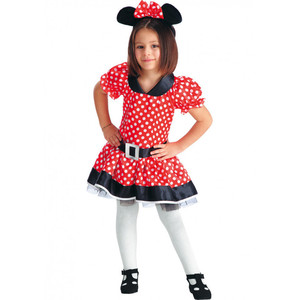 Costume da Topolina per Bambine, Taglia 6-7 Anni, Altezza 126 cm - Product Image 1