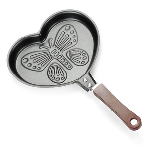 Mini sartén antiadherente de huevos en forma de corazón Diseño clásico para la preparación de pasteles de desayuno y tortillas - Product Image 1