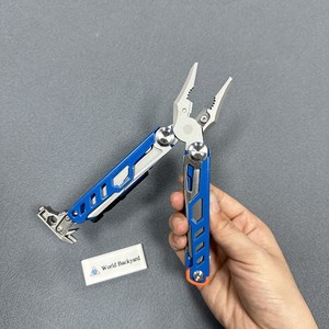 Nueva Llegada EDC Alicates Multifuncionales Plegados con Cuchillo Sierra Lima Tijera Ferro Varilla Fina Multiherramienta con Extractor de Clavos Extendido - Product Image 5