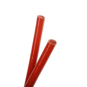 Transformer wiring protective sleeve self extinguishing varnish silicone fiberglass sleeve 2753 silicone resin fiberglass tube