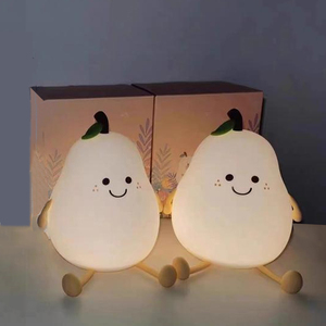 Pear Silicone Desk Light <b>Lamps</b> Pat Table <b>Lamp</b> Touch Light Led Silicone Animal Decorative <b>Lamps</b> Colorful Night Light Home Decor - Product Image 1