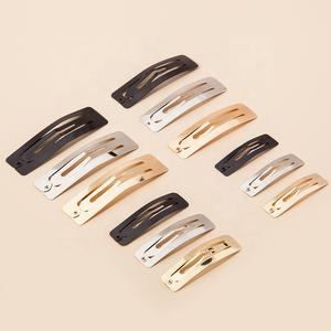 5 6 7 8cm Qualität Basic <span class=keywords><strong>DIY</strong></span> Haarschmuck Schmuck Silber Schwarz Gold Rechteck Kanal Metall verschluss Snap Haars pange für Haare - Product Image 4