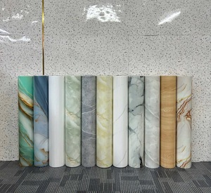 Hot Selling 120cm*3m Marble Stone Foam <strong>Wallpaper</strong> Rolls High Glossy <strong>Pet</strong> Peel and Stick Marble Tiles for Living Room - Product Image 2