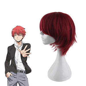 Ngắn Tóc Giả Màu Đỏ Cosplay Ám Sát Lớp Học Akabane Karma Tóc Giả - Product Image 4