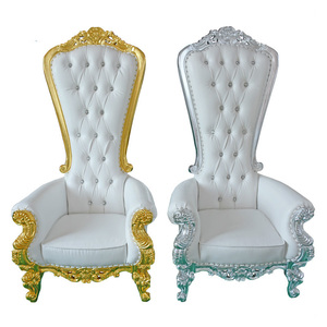 Juego de sillas de boda para novia <span class=keywords><strong>y</strong></span> novio, juego de sofá antiguo, Reina, Reyes, blanco - Product Image 6