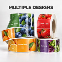 Étiquettes adhésives personnalisées imprimées pour aliments, impression couleur, découpe, finition brillante, étiquettes en rouleau pour emballage de produits