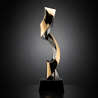 Trofeo de Metal 3D de Lujo Personalizado y Pulido, Estatua de Cobre y Estaño para Ceremonias Corporativas y Competiciones