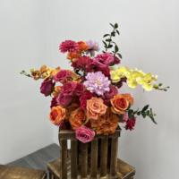Centres de table modernes pour mariage, décorations de table, boule de fleurs, fleurs artificielles en soie, décoration de chemin de mariage