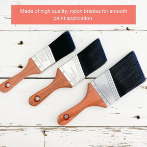 Pinceaux à peinture murale DIY avec nylon noir et manche en bois, tailles personnalisées OEM - Product Image 3